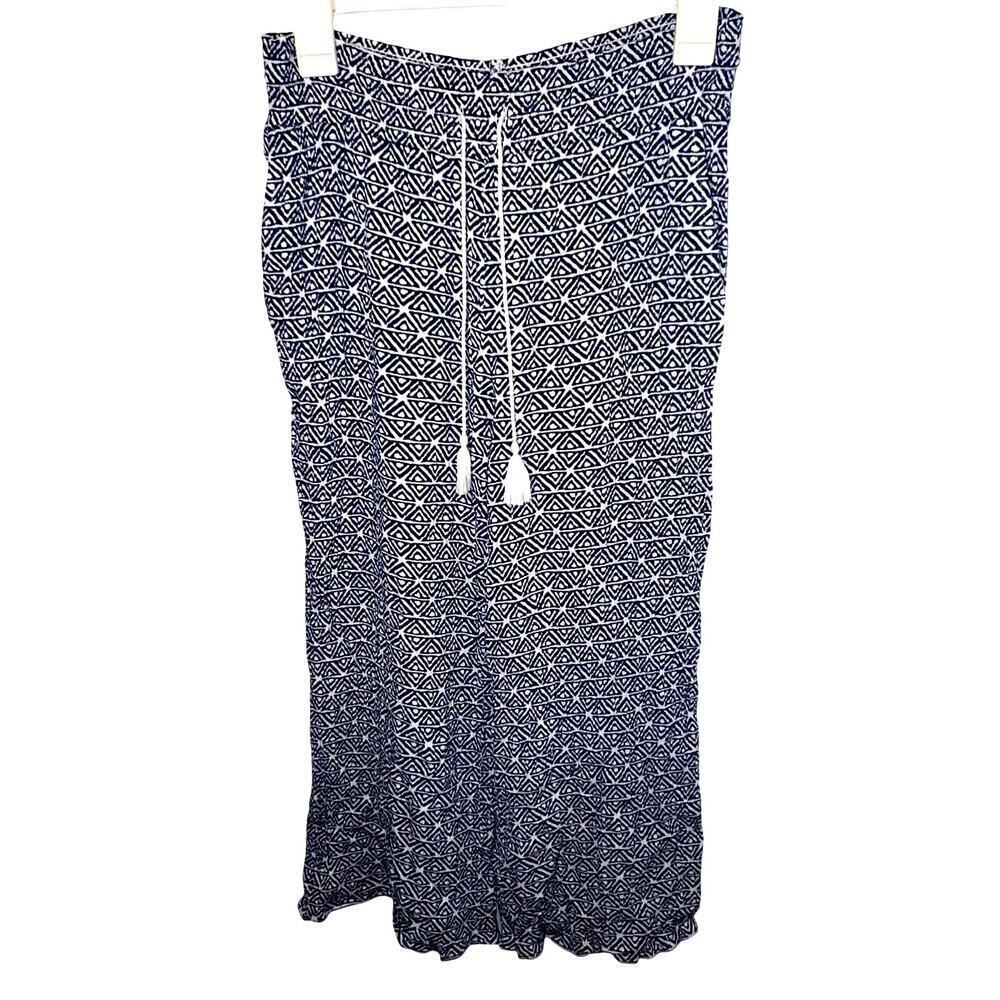 J McLaughlin ladies size S geometric stretch elastic tassel Cottagecore‎ Capri ￼